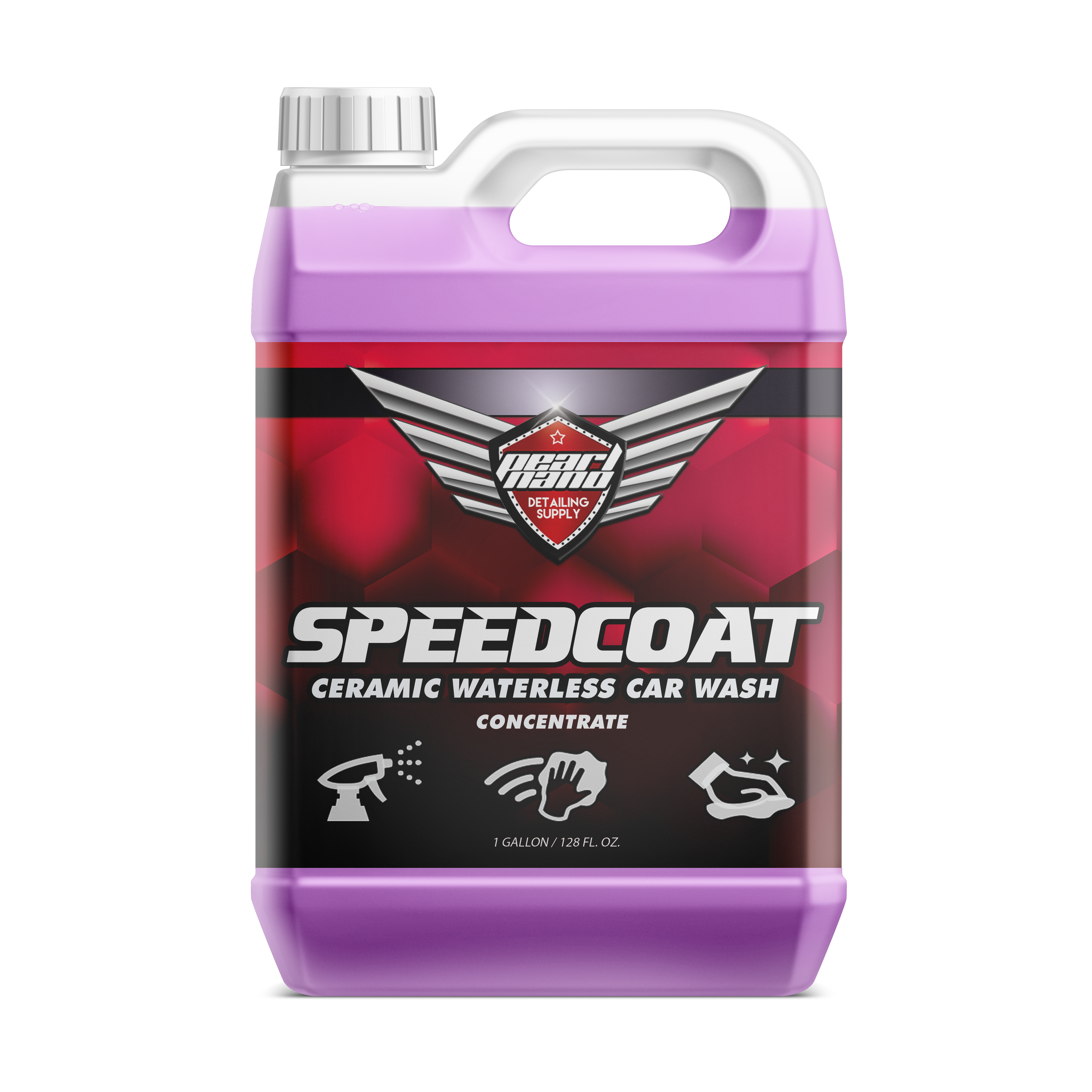 Waterless Car Wash Nanotech Surface Solutions & Hybrid Coat Rinse Less Car Wash Polish Ceramic Spray Soap Water Needed Leaves Glossy Slick Finish Paint Waterless Wash